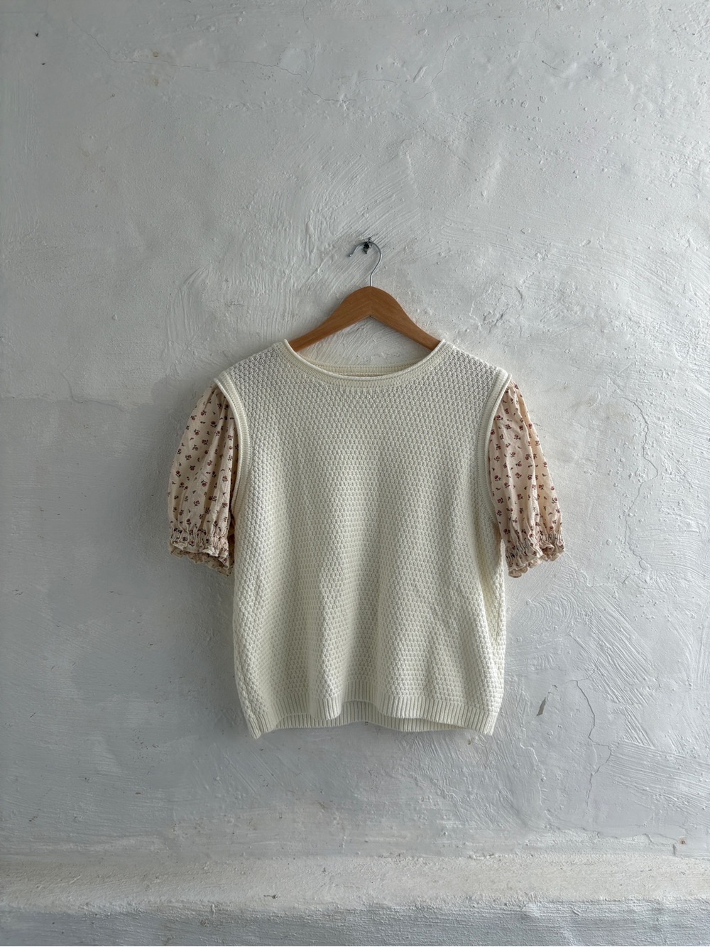 Roolee knit detailed sleeve sweater tee